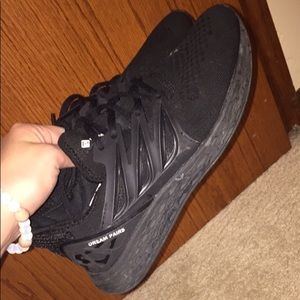 Black running shoes